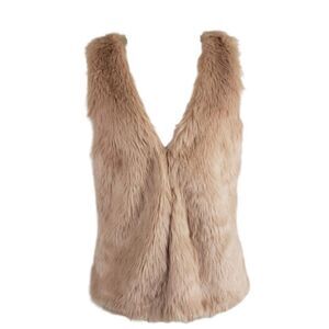 Love Tree Faux Fur Vest – Soft Fuzzy Sleeveless Layer in Light Pink Size Medium